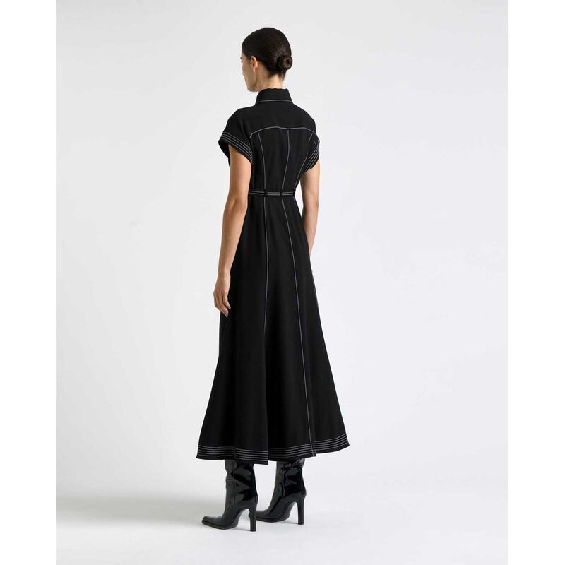 Cue Top Stitched Midi Dress image number 1